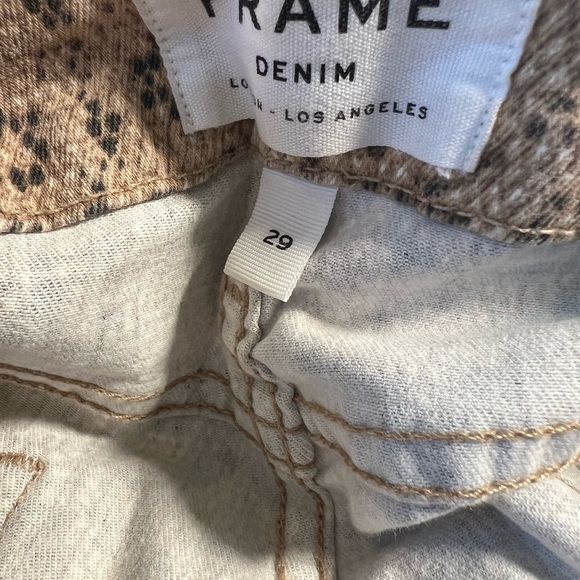 Frame Le Crop mini Boot animal Print Pants- 29 - Picture 11 of 11